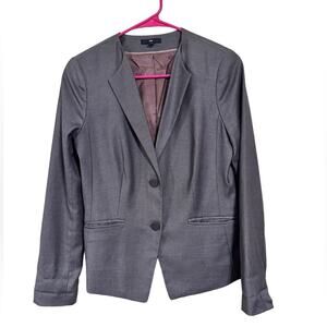 Gap Gray Double Button Suit Jacket Blazer size 4